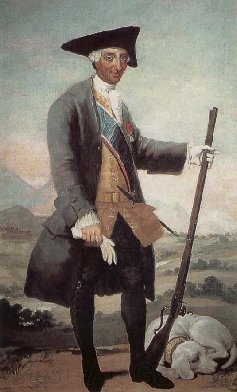 Francisco Goya Portrait of Charles III in Huntin Costume